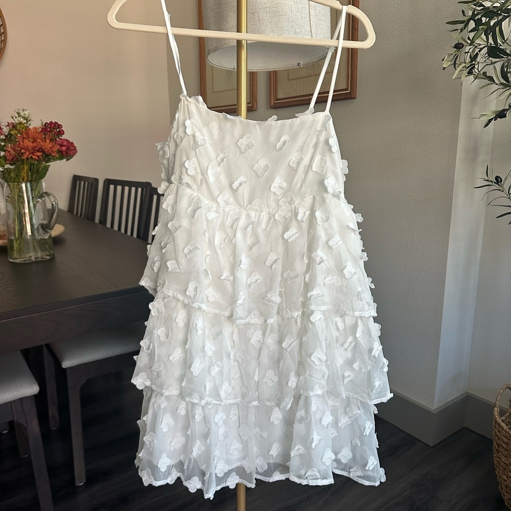 White floral dress